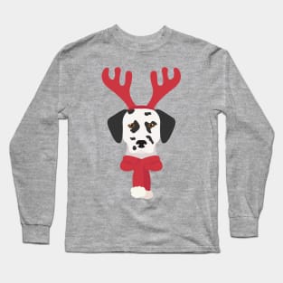 Dalmatian Christmas Dog Long Sleeve T-Shirt